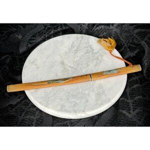 vintage Japanese katana-style letter opener with a wooden sheath.